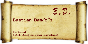 Bastian Damáz névjegykártya